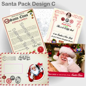 Letter design C Seasons text santapack