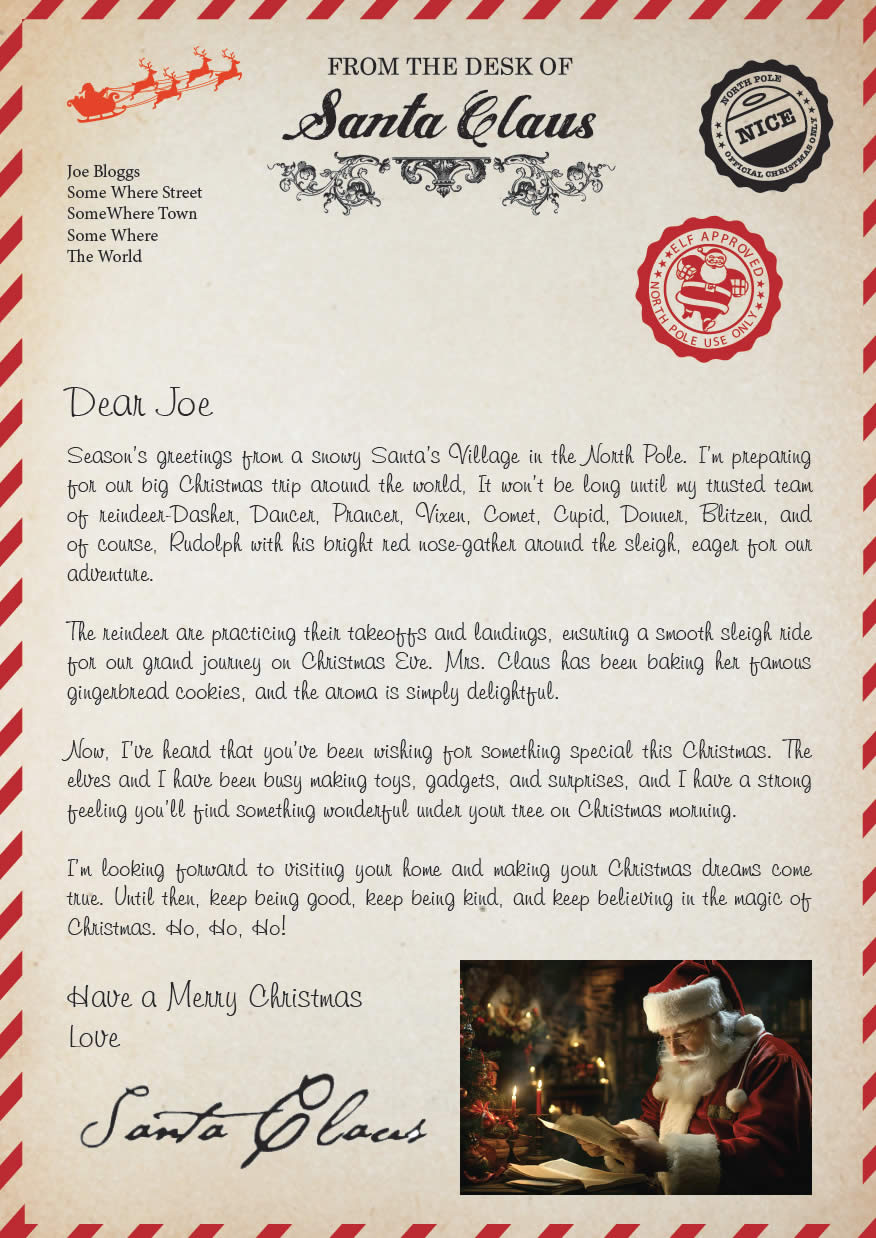 Dear Santa Letter Design A – Dear Santa