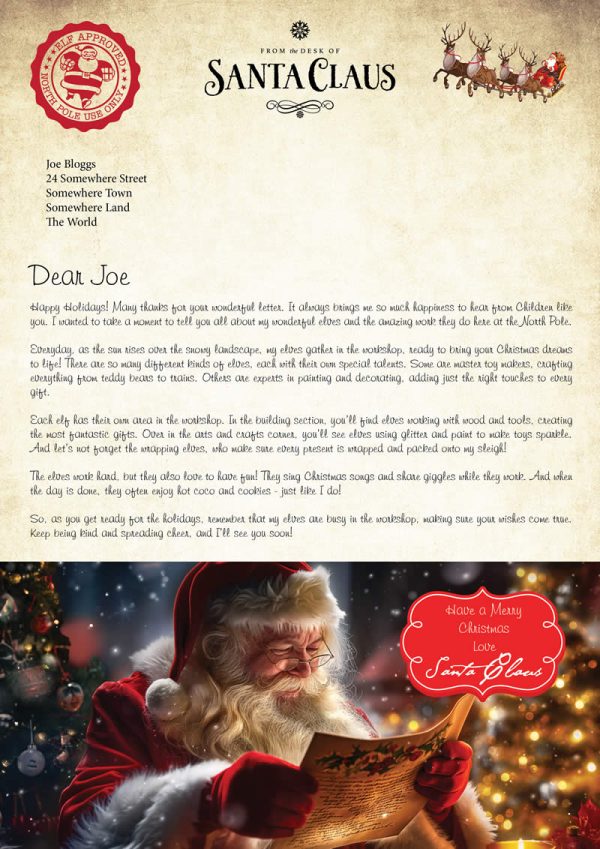 DearSanta Letter Design B - Happy Holidays