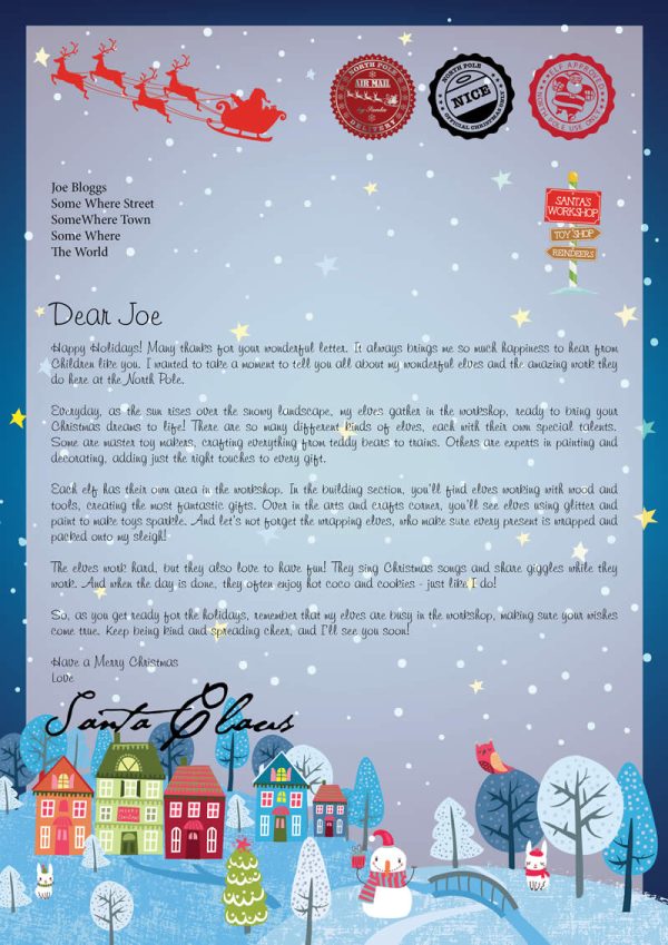 DearSanta Letter Design D - Happy Holidays