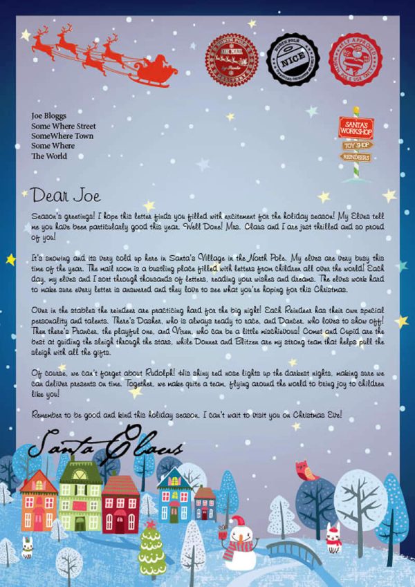 DearSanta Letter Design D - Seasons Greetings