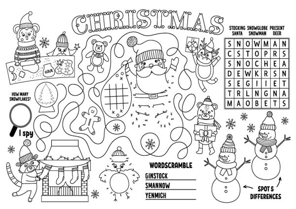 DearSanta 2024 colouring page